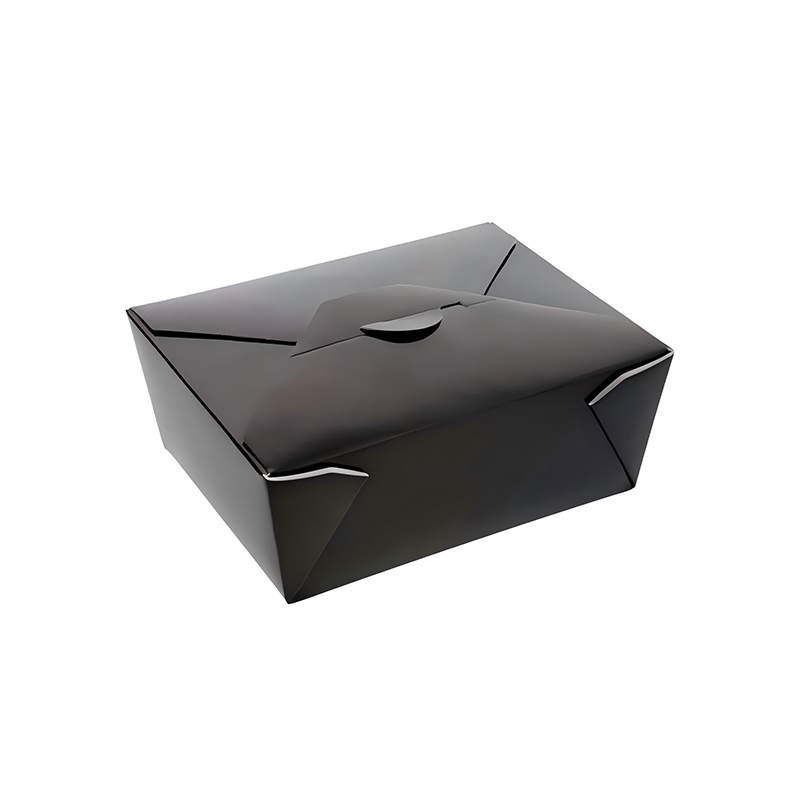 Récipient alimentaire noir de boîte à emporter de papier de catégorie comestible Récipient alimentaire noir de boîte à emporter de papier de catégorie comestible