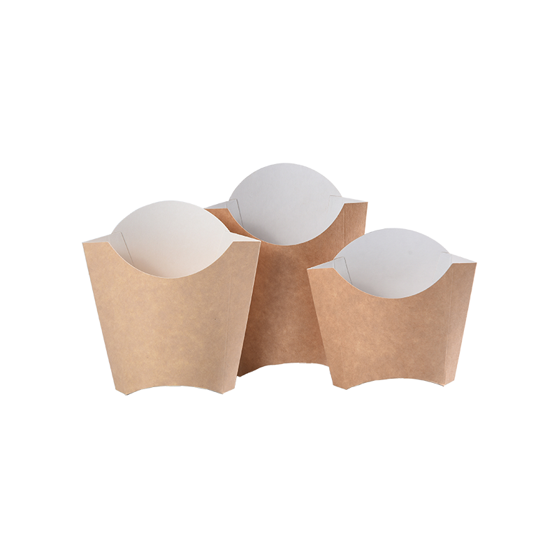 Porte-frites jetable, gobelets à frites en papier, gobelets à charcuterie, cuillère à chips Kraft