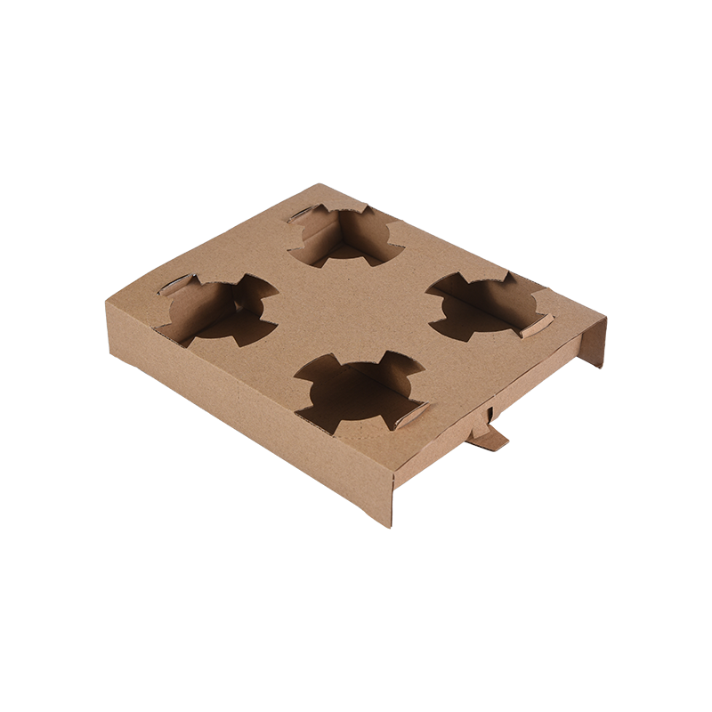 Porte-plateau à 4 tasses pour boissons chaudes et froides – Pliable, durable et porte-gobelets pour plats à emporter, festivals, cafés et événements
