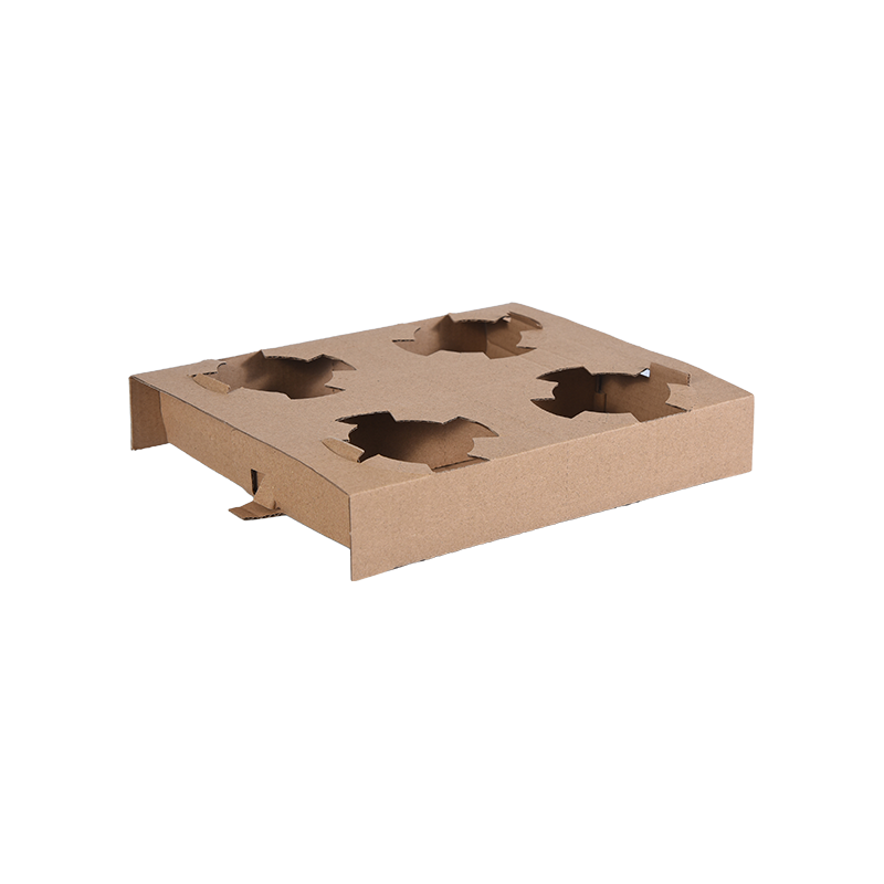 Porte-plateau à 4 tasses pour boissons chaudes et froides – Pliable, durable et porte-gobelets pour plats à emporter, festivals, cafés et événements