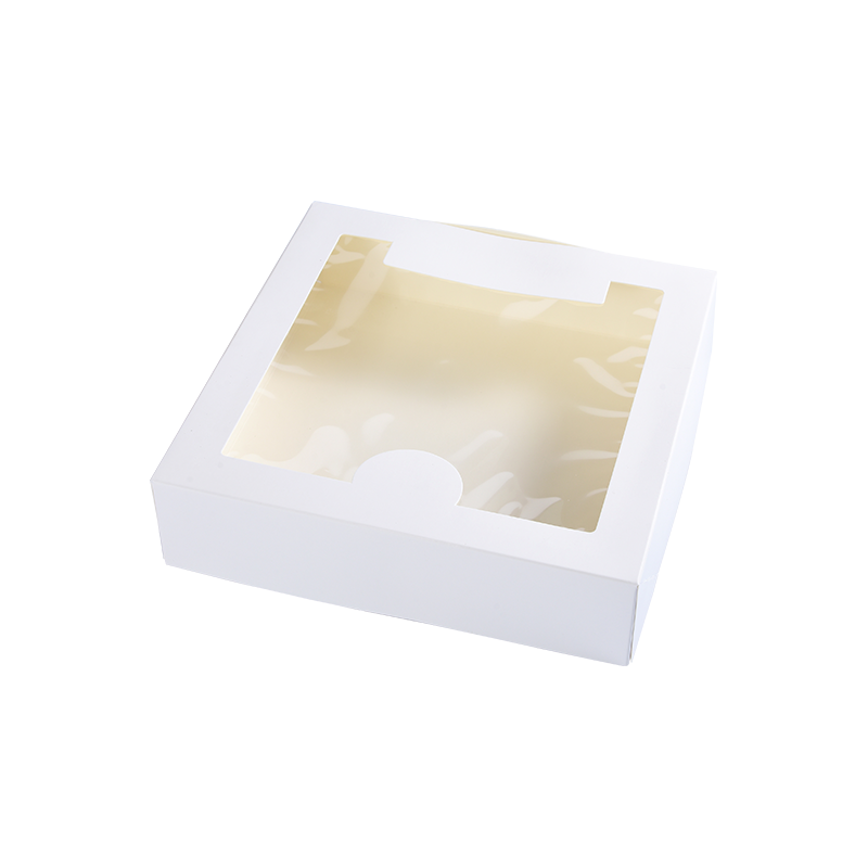 Boîtes à tarte blanches avec fenêtre Cookie/Donut Bakery Box