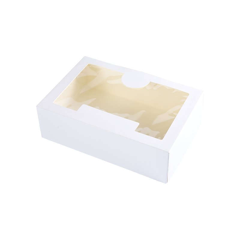 Boîtes à tarte blanches avec fenêtre Cookie/Donut Bakery Box