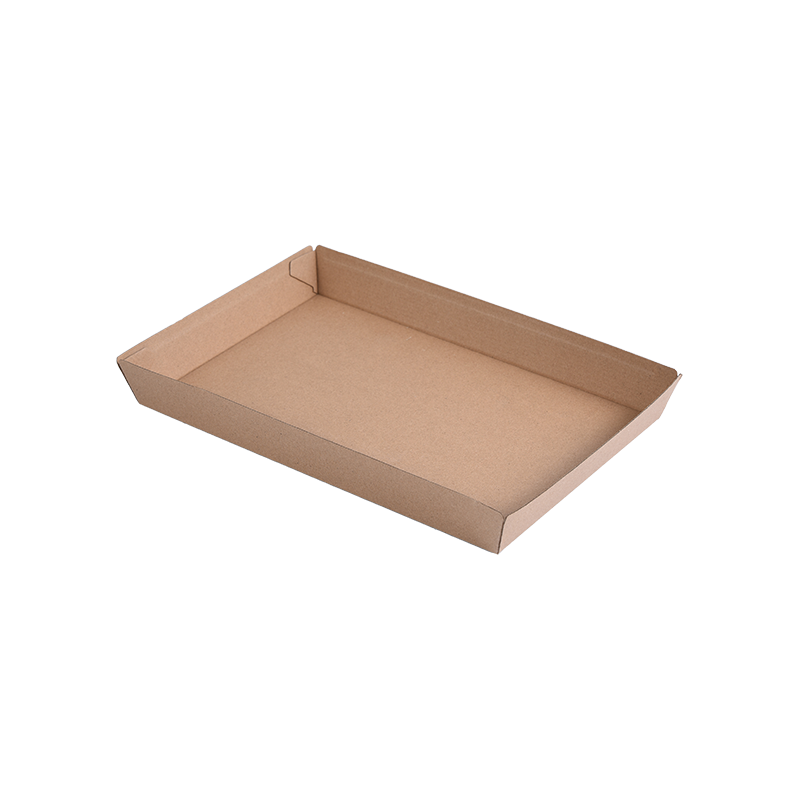 Plateaux alimentaires rectangulaires jetables en papier ondulé