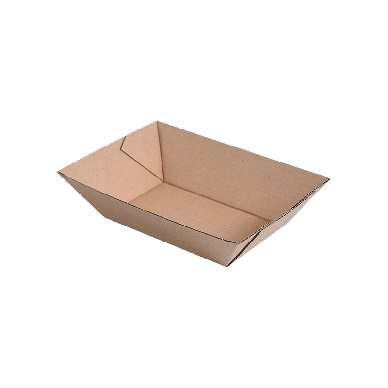 Plateaux alimentaires rectangulaires jetables en papier ondulé